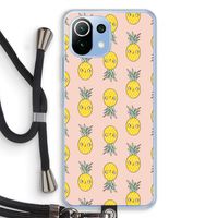 Ananas: Xiaomi Mi 11 Lite Transparant Hoesje met koord