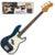 Vintage VIP-V40CAB Coaster Series Candy Apple Blue Bass Pack elektrische basgitaar set met versterker