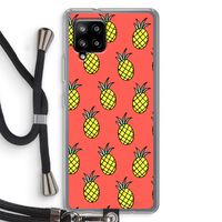 Ananas: Samsung Galaxy A42 5G Transparant Hoesje met koord
