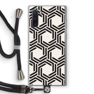 Geometrisch patroon: Samsung Galaxy Note 10 Transparant Hoesje met koord