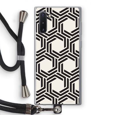 Geometrisch patroon: Samsung Galaxy Note 10 Transparant Hoesje met koord