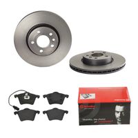 Remmenset, remschijf BREMBO, Remschijftype: Binnen geventileerd, Inbouwplaats: Vooras, u.a. für Seat, VW, Ford