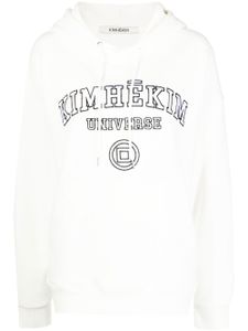 Kimhekim hoodie à logo brodé - Blanc