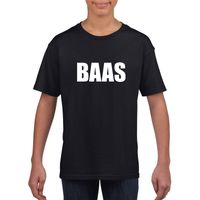 Baas fun t-shirt zwart voor jongens en meisjes XL (158-164)  - - thumbnail