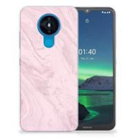 Nokia 1.4 | TPU | Siliconen hoesje | Marble Pink - Origineel Cadeau Vriendin