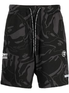 AAPE BY *A BATHING APE® short imprimé à lien de resserrage - Noir