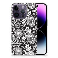 Apple iPhone 14 Pro | TPU Case | Black Flowers