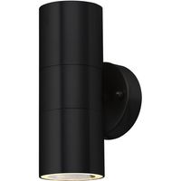 LED Tuinverlichting - Buitenlamp - Magnolia - 2-lichts - GU10 Fitting - Wandlamp - RVS - Mat Zwart - Rond - thumbnail