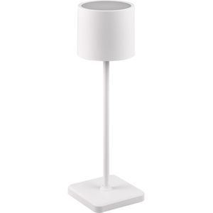 LED Tafellamp met Oplaadbare Batterijen - Trion Ferno - 1.5W - Aanpasbare Kleurtemperatuur - Waterdicht IP54 - Vierkant - Wit