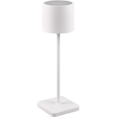 LED Tafellamp met Oplaadbare Batterijen - Trion Ferno - 1.5W - Aanpasbare Kleurtemperatuur - Waterdicht IP54 - Vierkant - Wit