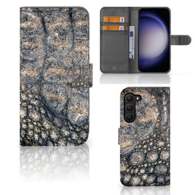 Samsung Galaxy S23 Plus | Telefoonhoesje | Met pasjeshouder | Krokodillenprint