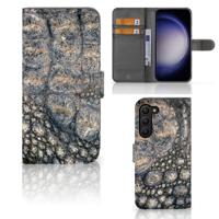 Samsung Galaxy S23 Plus | Telefoonhoesje | Met pasjeshouder | Krokodillenprint