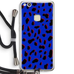 Blue Leopard: Huawei Ascend P10 Lite Transparant Hoesje met koord
