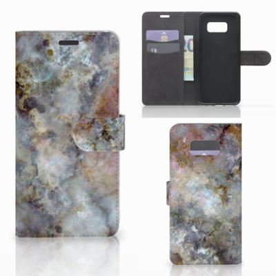 Samsung Galaxy S8 Plus | Bookcase | Marmer Grijs