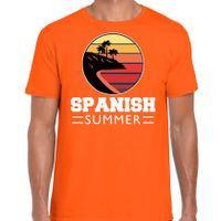 Spanish zomer t-shirt / shirt Spanish summer oranje voor heren