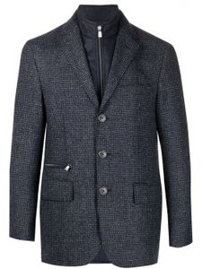 Corneliani blazer boutonné à superpositions - Bleu