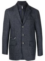 Corneliani blazer boutonné à superpositions - Bleu