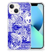 Extreme Case iPhone 13 Angel Skull Blauw - thumbnail