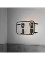 Wandlamp Weave 30/15/20cm, Zwart, Muurlamp gemaakt van metaal, geschikt voor E27 LED lichtbron, wandlamp geschikt voor woonkamer, slaapkamer - thumbnail
