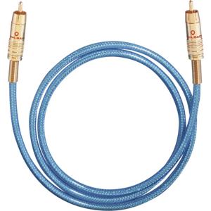 Oehlbach 10701 Digitale cinch Digitale audio Aansluitkabel [1x Cinch-stekker - 1x Cinch-stekker] 1.50 m Blauw Vergulde steekcontacten, OFC-kabel