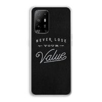 Never lose your value: Oppo A95 5G Transparant Hoesje
