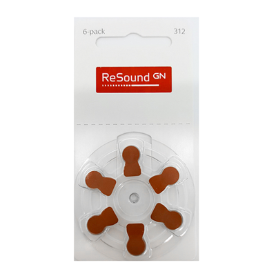 10x ReSound 312 Hoortoestelbatterijen