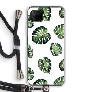 Tropische bladeren: Huawei P40 Lite Transparant Hoesje met koord