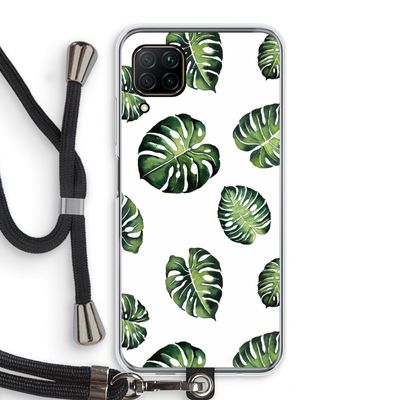 Tropische bladeren: Huawei P40 Lite Transparant Hoesje met koord