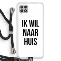 Ik wil naar huis: Samsung Galaxy A22 4G Transparant Hoesje met koord