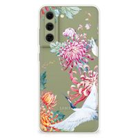 Samsung Galaxy S21FE TPU Hoesje Bird Flowers