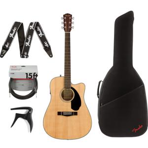 Fender CD-60SCE Natural elektrisch-akoestische westerngitaar + gigbag + accessoires