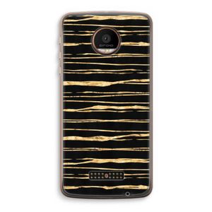 Gouden strepen: Motorola Moto Z Force Transparant Hoesje