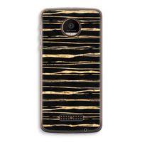 Gouden strepen: Motorola Moto Z Force Transparant Hoesje