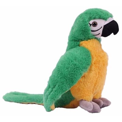 Pluche papegaai knuffel groen 24 cm