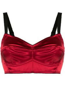 Dolce & Gabbana brassière à design texturé - Rouge