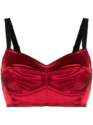Dolce & Gabbana brassière à design texturé - Rouge