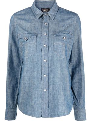 Ralph Lauren RRL chemise Buffalo d'inspiration western en jean - Bleu