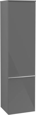 Villeroy & Boch Venticello hoge kast 40.4x37.2x154 cm. deur links Glossy Grey
