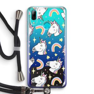 Rainbow Unicorn: Huawei P Smart (2019) Transparant Hoesje met koord