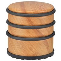 Set van 1x stuks bamboe en matelen deurstopper 7 cm binnen/buitendeuren