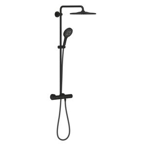 Grohe Rainshower douchesysteem thermostatisch met handdouche 3 straalsoorten phantom black 22119KF0