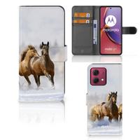Motorola Moto G84 Telefoonhoesje met Pasjes Paarden
