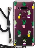 Sanseveria: HTC U12+ Transparant Hoesje met koord