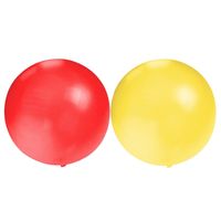 Bellatio Decorations 10x groot formaat ballonnen rood en geel met diameter 60 cm