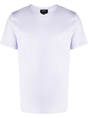 A.P.C. t-shirt à logo imprimé - Violet