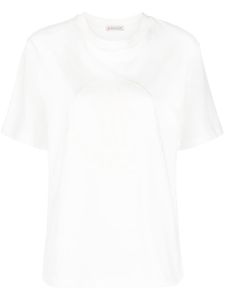 Moncler t-shirt à logo brodé - Blanc