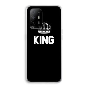 King zwart: Oppo A94 5G Transparant Hoesje