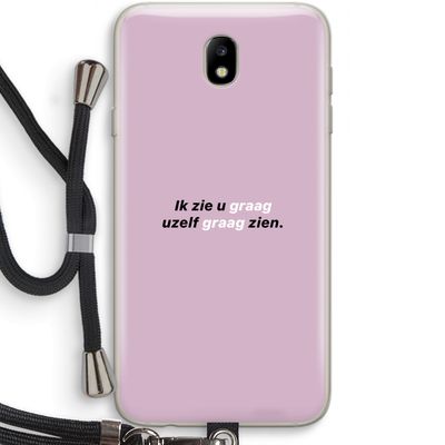uzelf graag zien: Samsung Galaxy J7 (2017) Transparant Hoesje met koord
