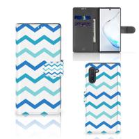 Samsung Galaxy Note 10 | Telefoon Hoesje | Zigzag Blauw
