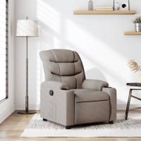 Fauteuil verstelbaar stof taupe - thumbnail